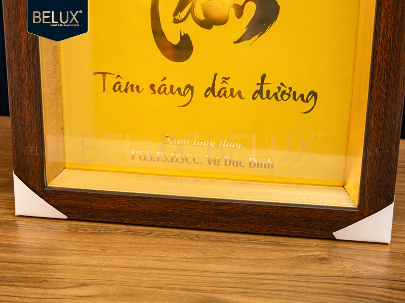 Tranh chữ Đạo Tâm bằng đồng 45x30cm thiết kế theo yêu cầu